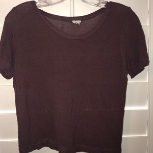 Dark purple tully’s t-shirt
